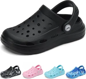 Kids Tie Dye Garden Clogs for Boys Girls | Lightweight Slip-On Water Shoes with Arch Support