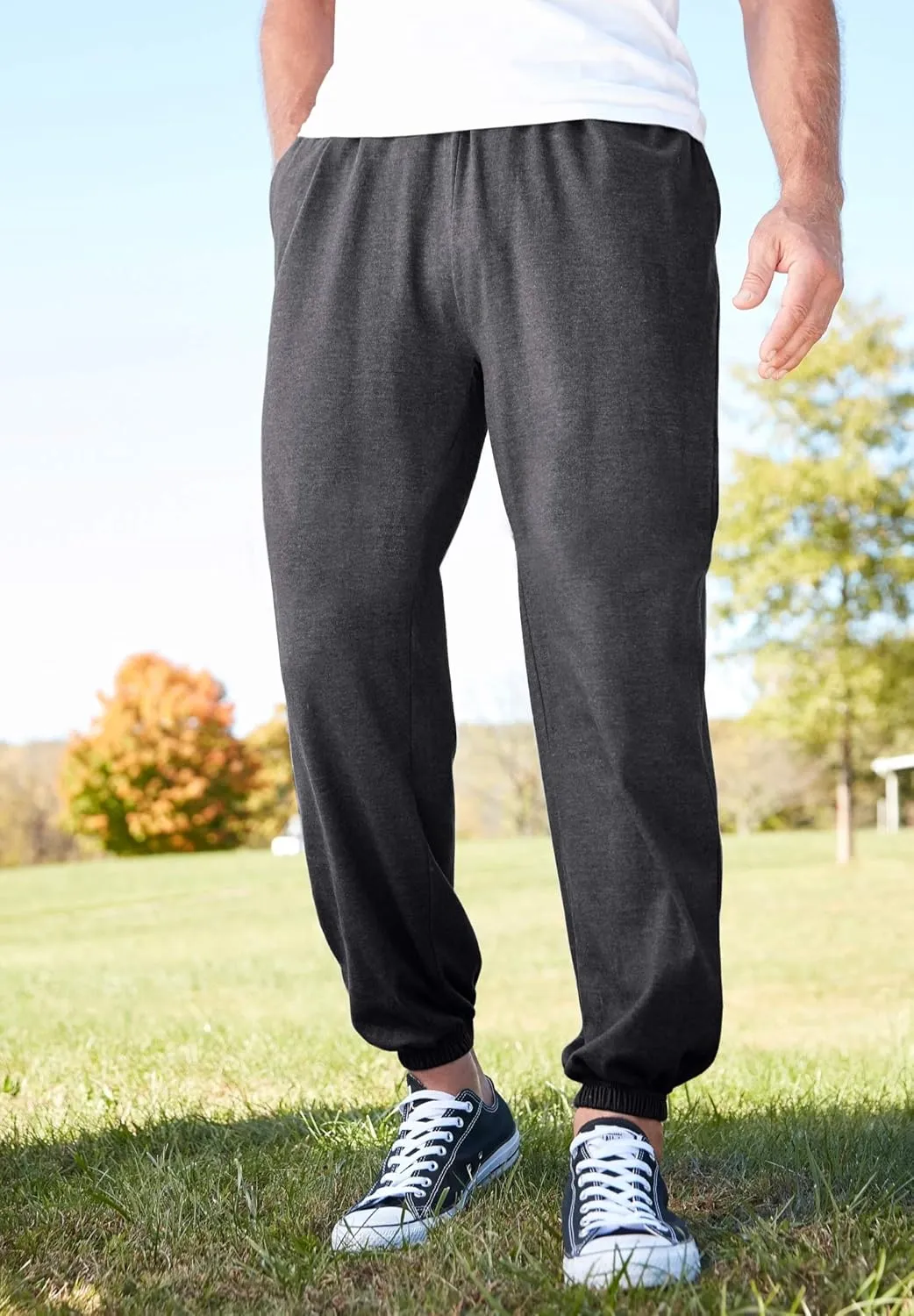 KingSize Men's Big & Tall Lightweight Elastic Cuff Sweatpants