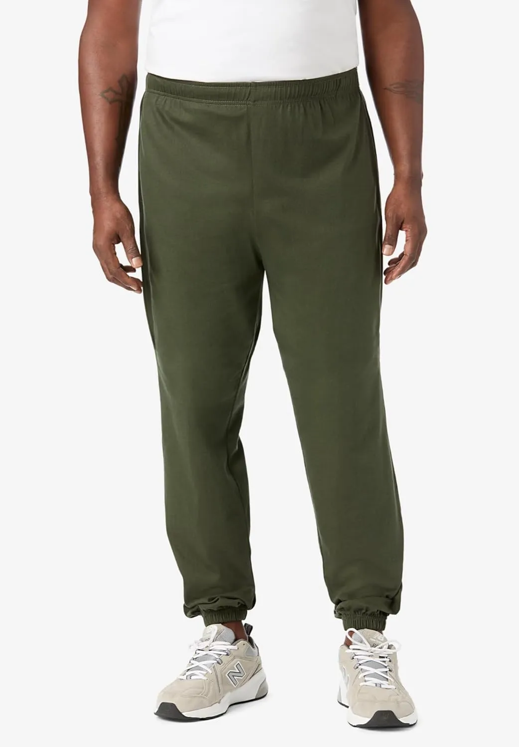 KingSize Men's Big & Tall Lightweight Elastic Cuff Sweatpants