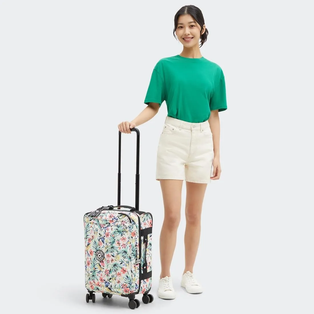 Kipling SPONTANEOUS S Small cabin size wheeled luggage, Carry On, Cocktail Floral, One Size