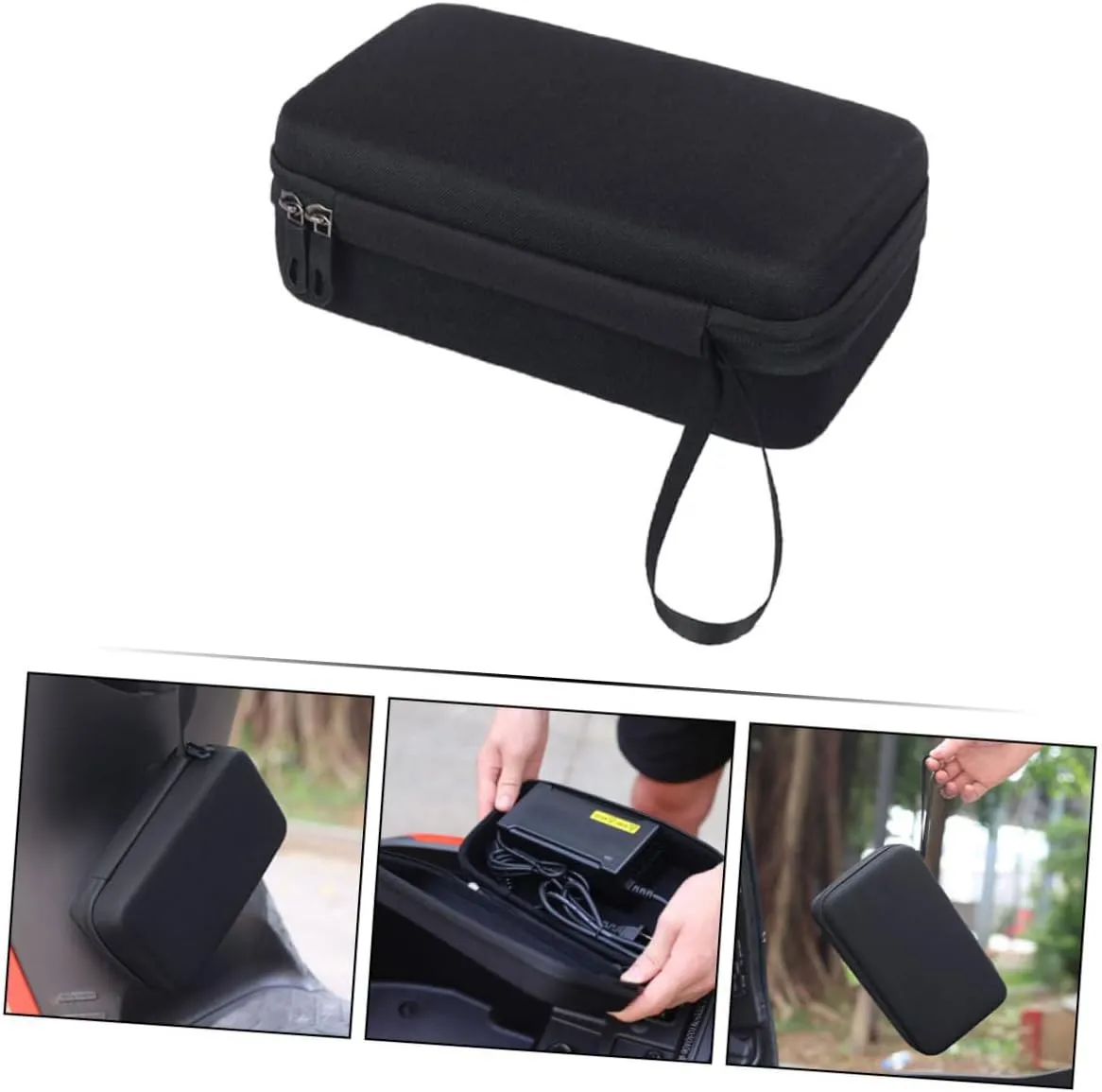 Kisangel 2sets 2pcs Electric Vehicle Cable Organizer Cases Portable Charger Bags for Bicycles and Scooters Shockproof Hard Shell Design Durable and Easy to Clean Ample Storage for 2pcs*2