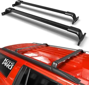 KitsPro 260lb Roof Rack Cross Bars for 2015-2020 Chevy Chevrolet Tahoe & Suburban, GMC Yukon, Cadillac Escalade, Matte Black Heavy Duty Aluminum Cargo Crossbar (ONLY FIT Factory Flushed Side Rails)