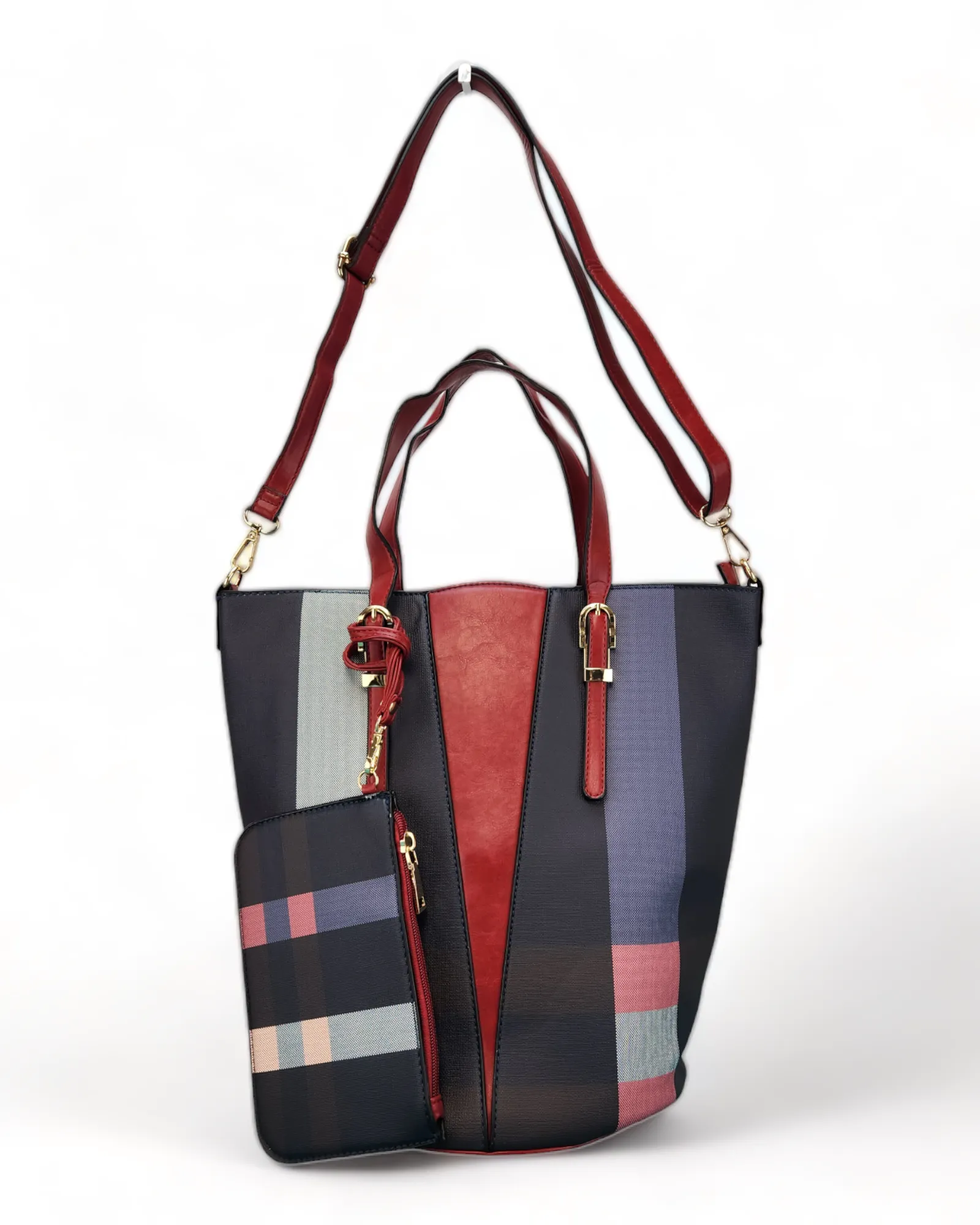 Large Bucket Tote with Matching Wallet