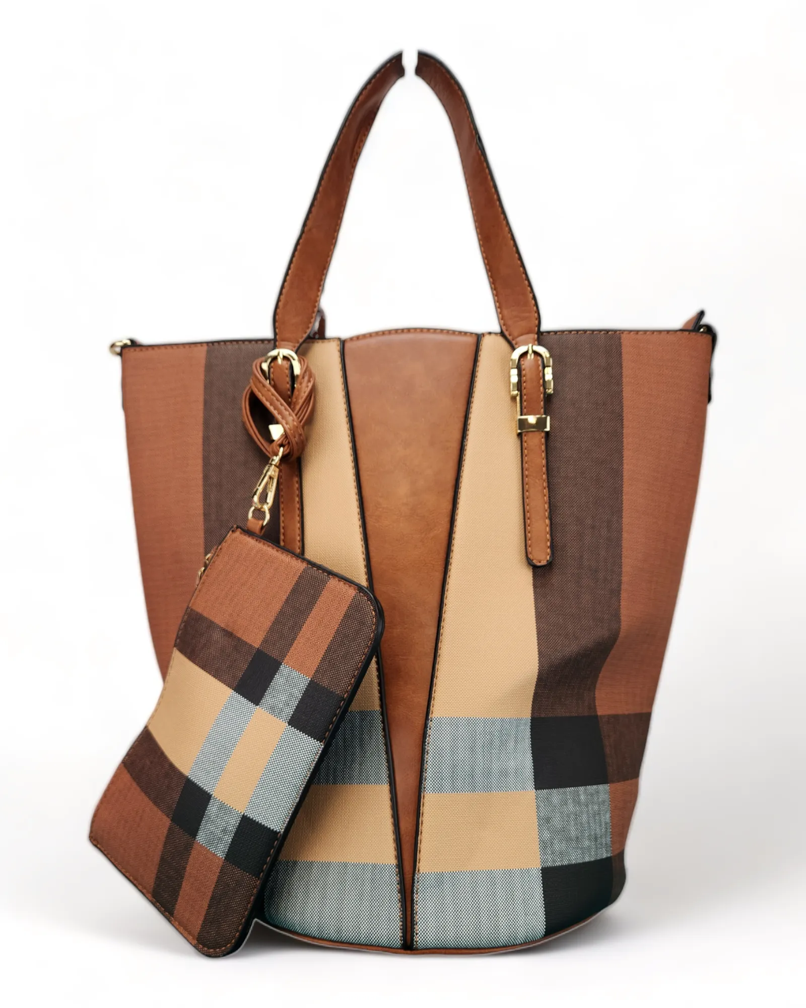 Large Bucket Tote with Matching Wallet