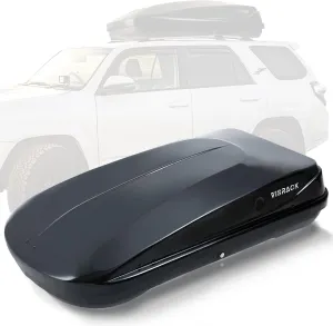 Large Hard Shell Carriers Rooftop Cargo Box with Key Lock 56" L x 30" W x 13.7" H, 13 Cu.Ft, Waterproof Heavy Duty Universal Roof Rack Tool-Free Install, Black