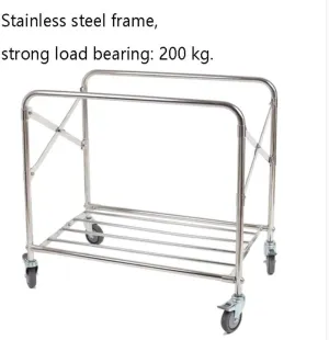 Large Movable Trolleys, Household Serving Cart Folding Laundry Sorter Cart with Rolling Wheels, Heavy-Duty Sorting Hamper with Movable Bags, Load Bea3(Gray-87 * 52 * 78Cm)