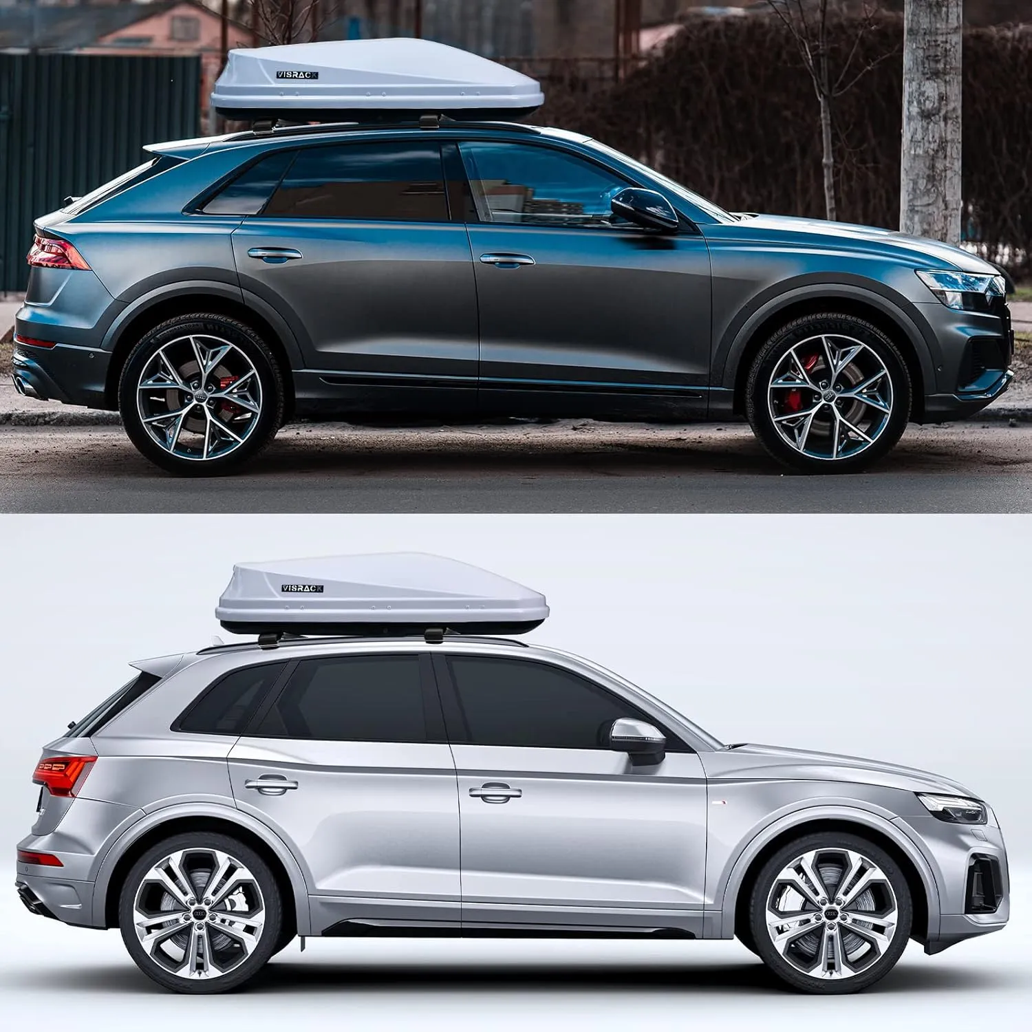 Large Rooftop Cargo Carrier Box, Heavy Duty Hard Shell Roof with Security Keys, Waterproof Rooftop Cargo Box, 62 (L) x 31 (W) x 15(H) Inches, 16 Cubic Feet (Tool-Free Install), White
