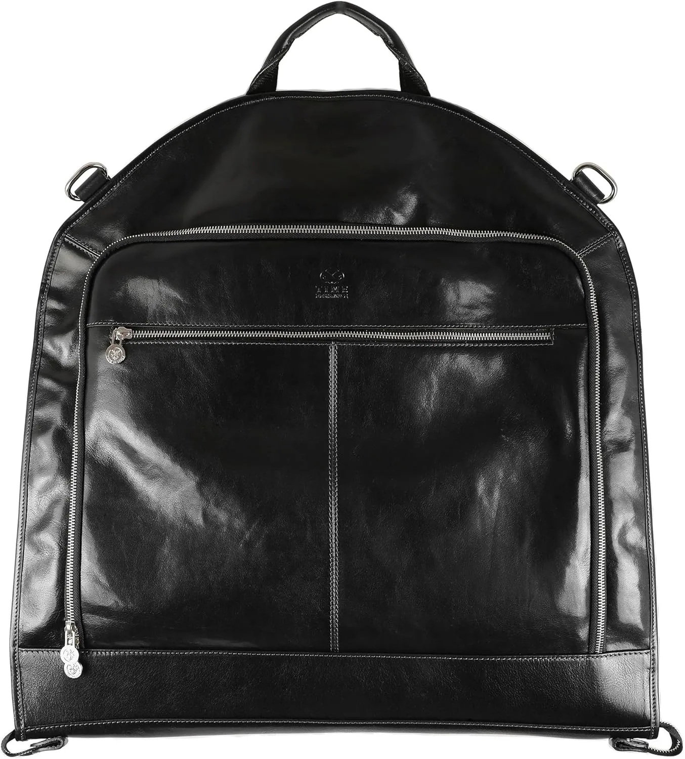 Leather Garment Bag Suit Carrier Slim Carry-on Garment Dress Protection Bag
