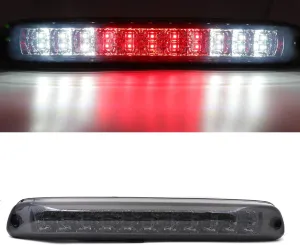 LED Third 3rd Brake Cargo Light Assembly Fit for Chevy 2004-2012 Colorado/GMC Canyon 2004-2012, Rear Roof Center High Mount Stop Light Replacement (Chrome Housing Smoke Lens)