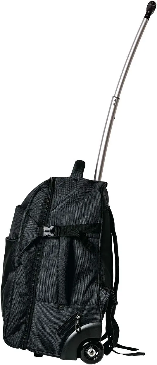LeeDee Rolling Backpack, Wheeled backpack, Backpack with wheels, Business, Travel, Laptop, Carry-on luggage (Navy)