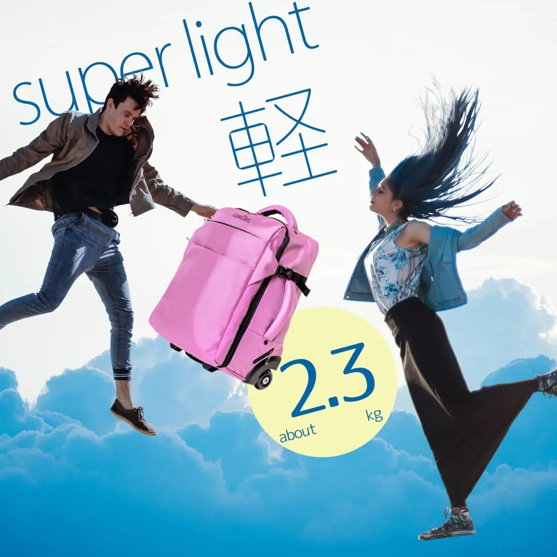 LeeDee Rolling Backpack, Wheeled backpack, Backpack with wheels, Business, Travel, Laptop, Carry-on luggage (Navy)