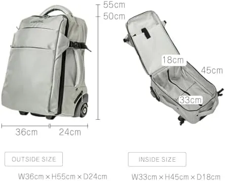 LeeDee Rolling Backpack, Wheeled backpack, Backpack with wheels, Business, Travel, Laptop, Carry-on luggage (Red)