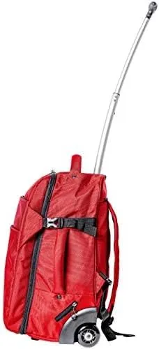 LeeDee Rolling Backpack, Wheeled backpack, Backpack with wheels, Business, Travel, Laptop, Carry-on luggage (Red)