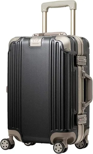 LEGEND WALKER Durable Aluminum Frame Luggage 21-inch, Shiny Graphite, 5509-48-GM