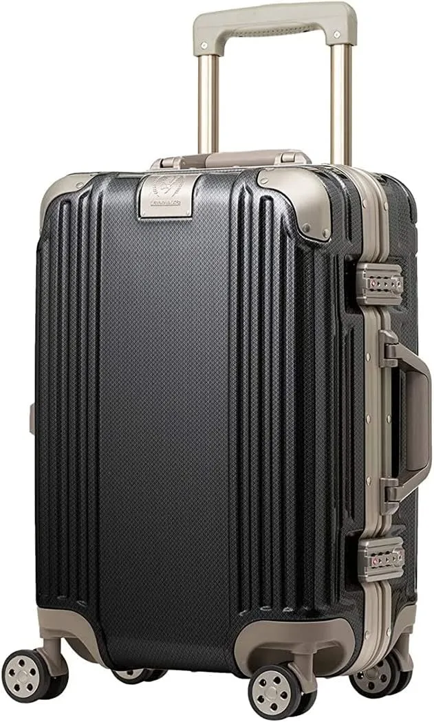 LEGEND WALKER Durable Aluminum Frame Luggage 21-inch, Shiny Graphite, 5509-48-GM