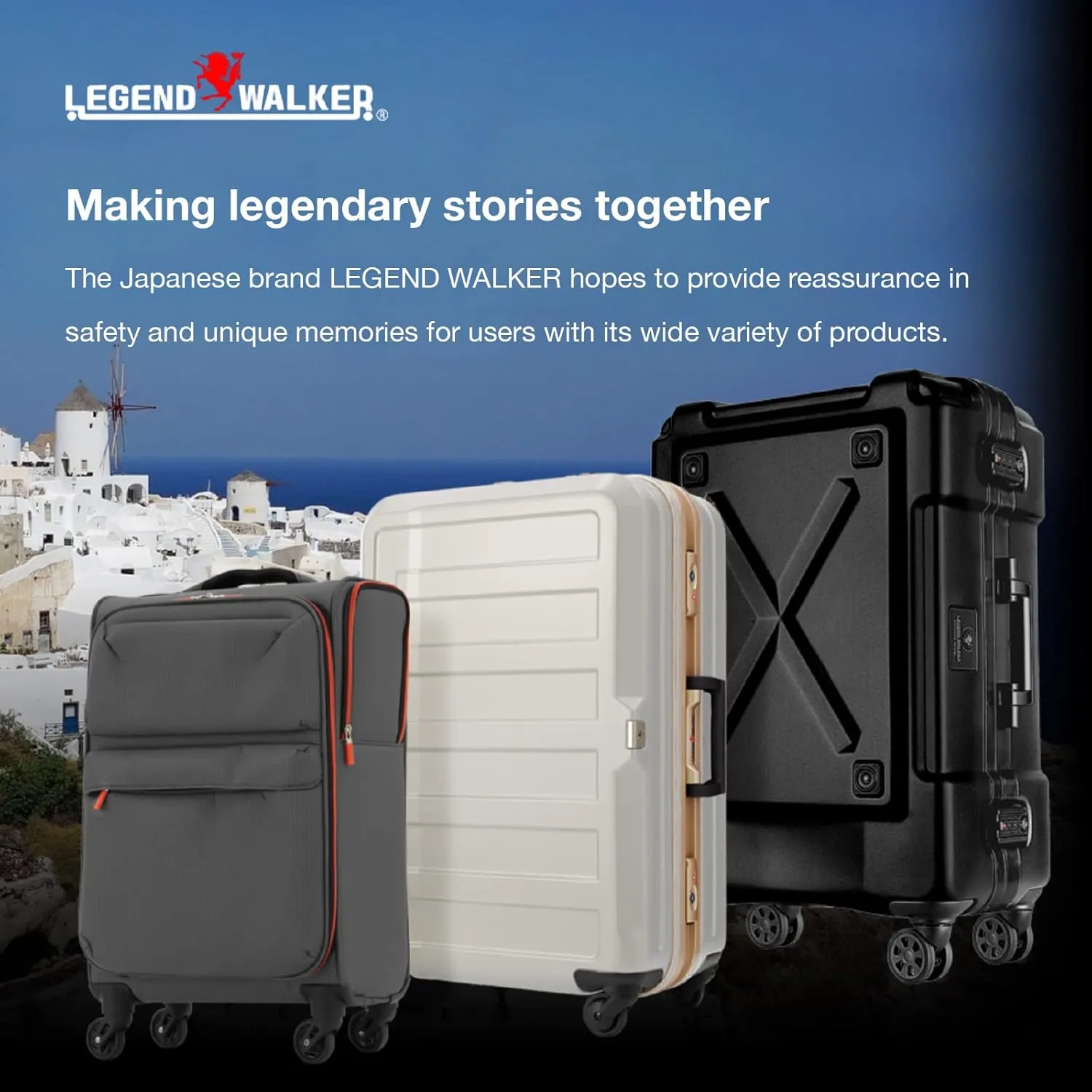 LEGEND WALKER Durable Aluminum Frame Luggage 21-inch, Shiny Graphite, 5509-48-GM