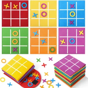 Libima 36 Sets Tic Tac Toe Strategic Board Game Bulk for Kids Toys Mini Classic Educational Toys with Envelope Goodie Bag Stuffers 4.8x4.8'' Birthday Party Favors Gifts for Kids (Vivid Color)