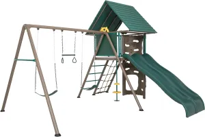 Lifetime 90797 Big Stuff Adventure Swing Set, Brown/Green