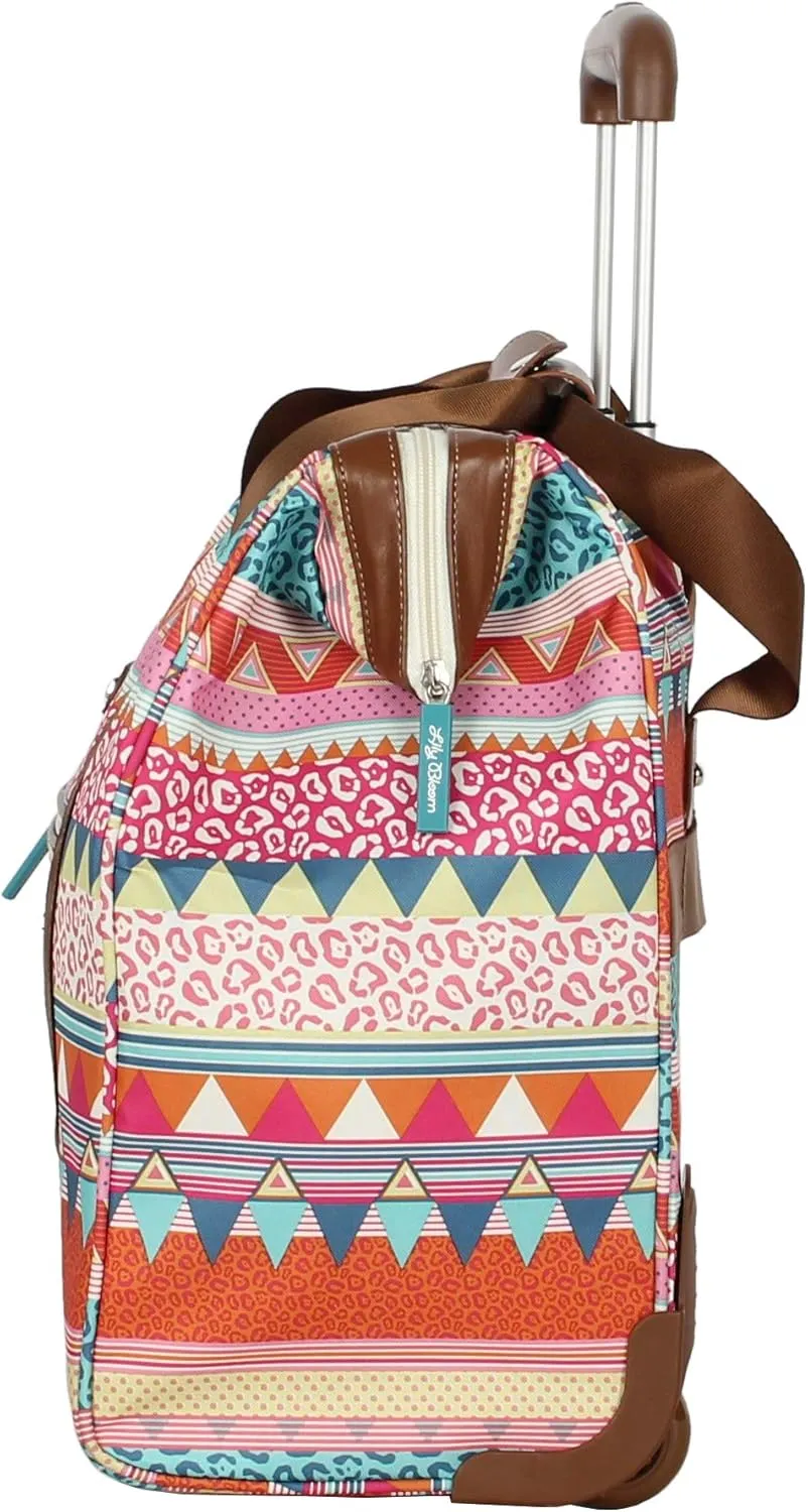 Lily Bloom Design Pattern Carry on Bag Wheeled Cabin Tote (On the Powl)