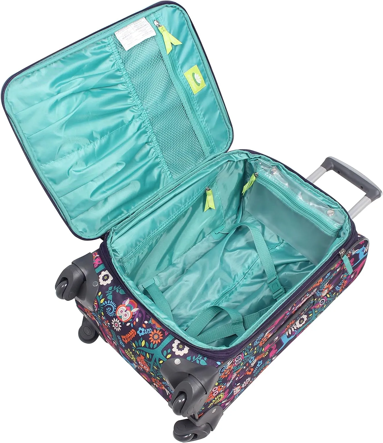 Lily Bloom Midsize 24" Expandable Design Pattern Luggage With Spinner Wheels For Woman (24in, Wildwoods)