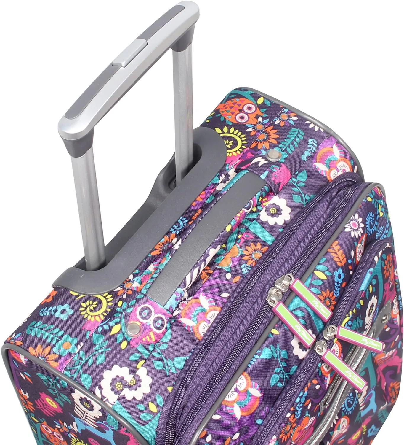 Lily Bloom Midsize 24" Expandable Design Pattern Luggage With Spinner Wheels For Woman (24in, Wildwoods)