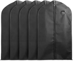 LJNK Garment Bag, 5 Pack Garment-Shoulder-Covers Clothes Bags Storage Bins Closet Organizers and Storage Shoe Organizer Travel Accessories Organization and Storage Shoe Storage Closet Organizer