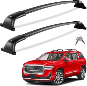 Lockable 260lbs Cross Bars Roof Racks Compatible with GMC Acadia 2017 2018 2019 2020 2021 2022 2023, Aluminum Heavy Duty Roof Rails Crossbars Luggage Cargo Carrier Rooftop Car SUV Accessories