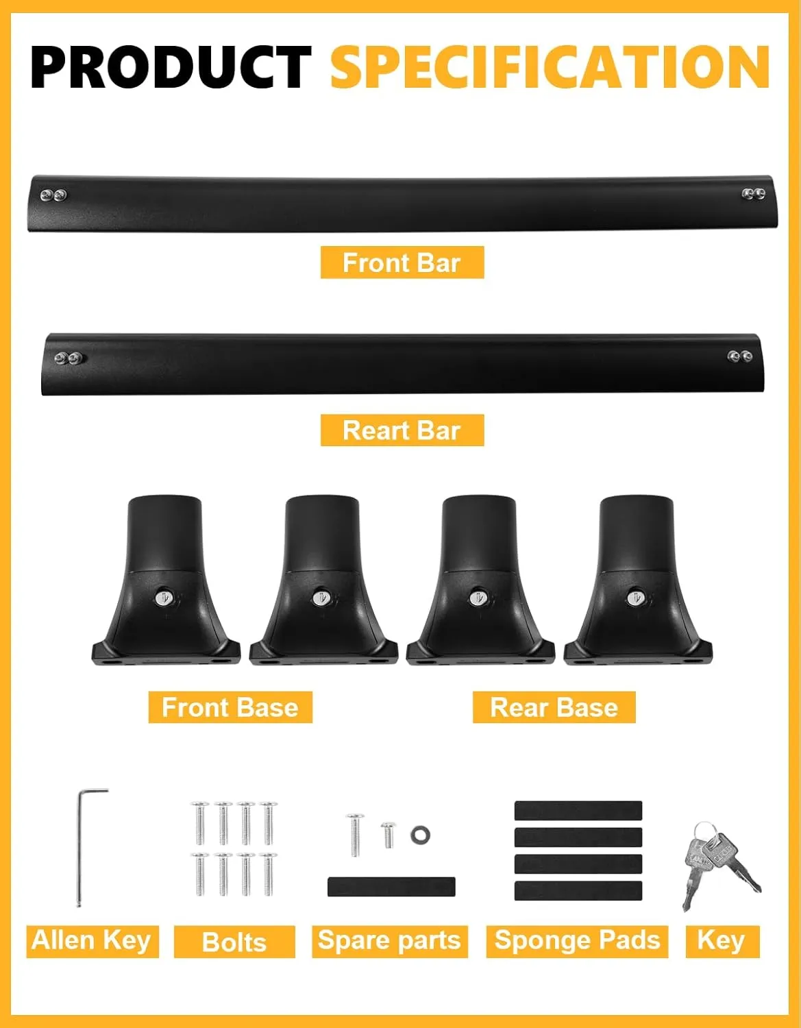 Lockable 260lbs Cross Bars Roof Racks Compatible with GMC Acadia 2017 2018 2019 2020 2021 2022 2023, Aluminum Heavy Duty Roof Rails Crossbars Luggage Cargo Carrier Rooftop Car SUV Accessories