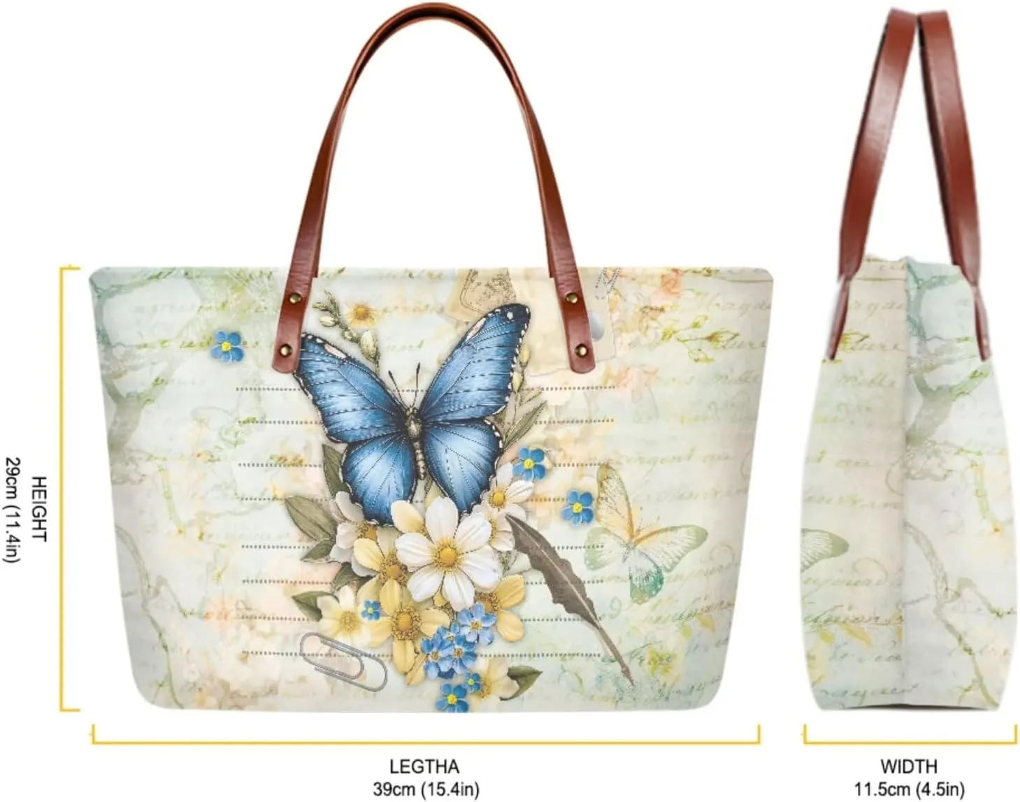 Lotusorchid 2 Pcs Top Handle Bags for Women, Large Tote Shoulder Bag Satchel Handbag with Matching Wallet Gift for Mom Wife