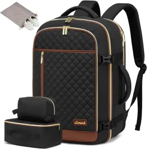 LOVEVOOK Travel Backpack for Women, Carry on Backpack for Airplanes,TSA Personal Item Travel Bag fits 15.6" Laptop,Travel Essentials Carry On Bag Flight Approved with 3 Packing Cubes