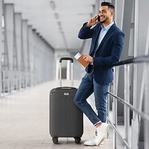 LUGG 20 Inch Suitcase Hard Shell Case 4 Wheel Cabin & Hold Luggage Lightweight ABS Material with TSA Lock Approved for Travel with easyJet, British Airways, Virgin Atlantic, Emirates ect