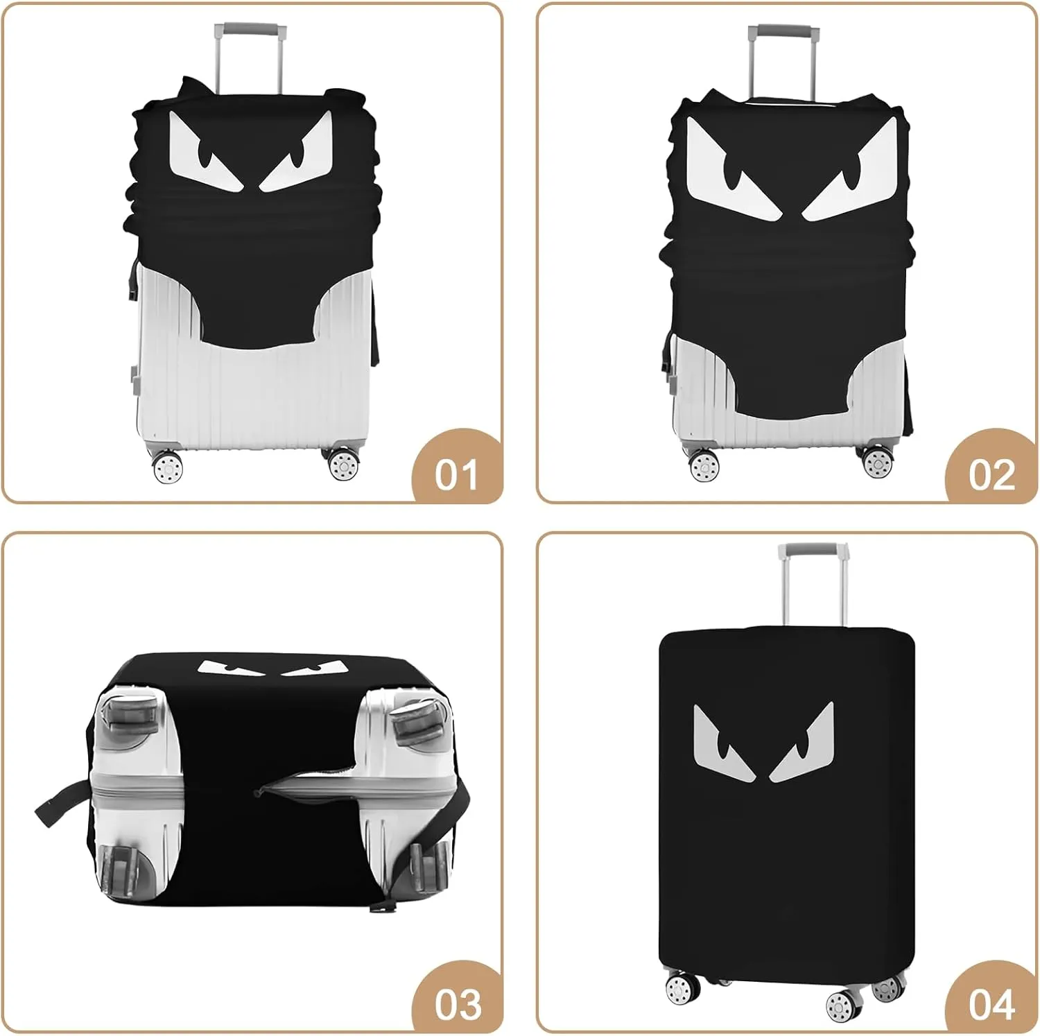 Luggage Covers For Suitcase Tsa Approved, Washable Luggage Cover Elastic Luggage Protector Scratch Resistant Luggage Cover For 28-29 Inch Wheeled Luggage(Eye-28 inch)