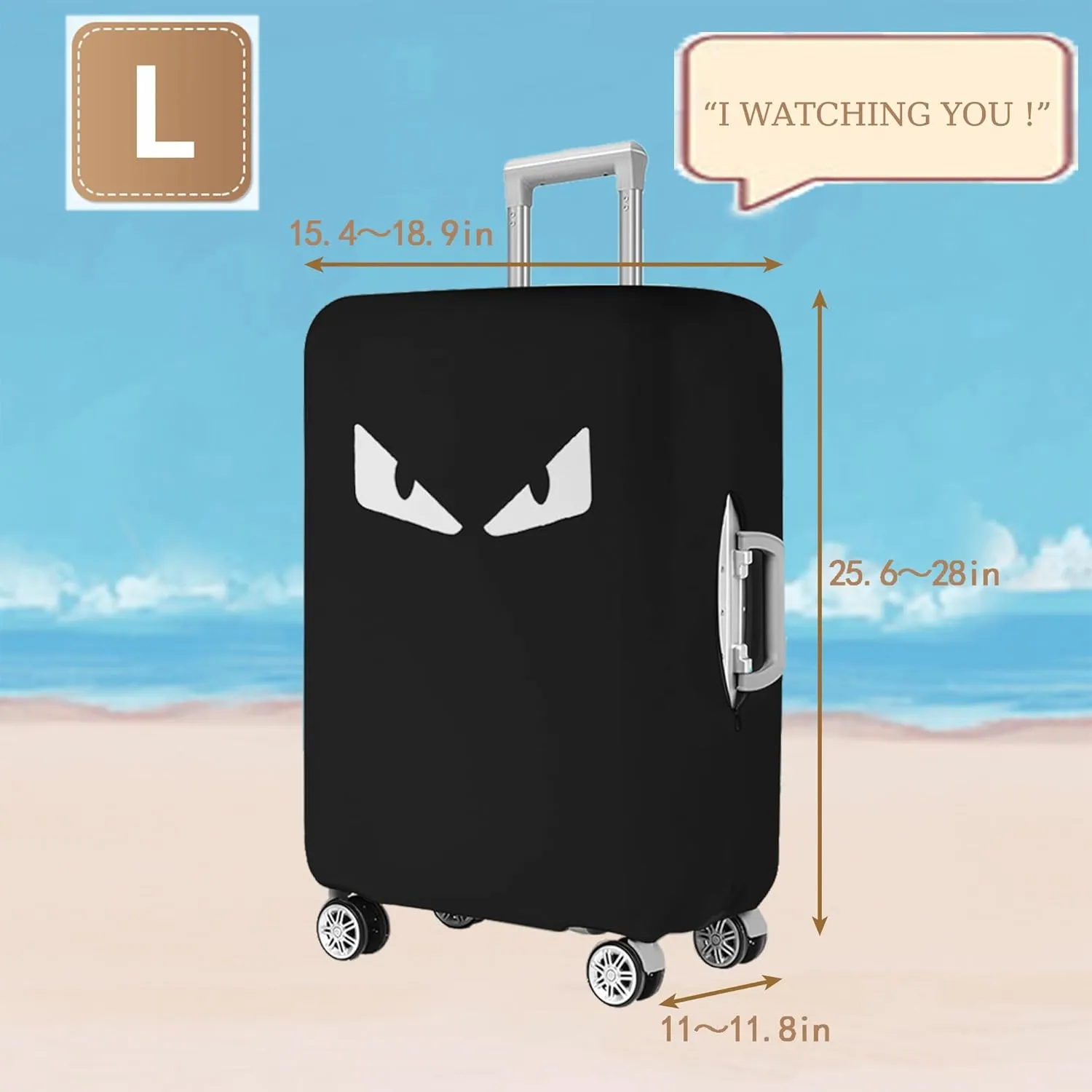 Luggage Covers For Suitcase Tsa Approved, Washable Luggage Cover Elastic Luggage Protector Scratch Resistant Luggage Cover For 28-29 Inch Wheeled Luggage(Eye-28 inch)