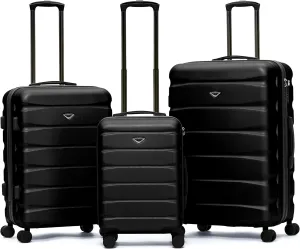 Luggage Sets TSA Lock Silent Double Spinner Wheels Durable Hardside Lightweight Suitcase With 22x14x9 Carry-On Case Maximum Carry On Bag Size For American & United Approved Airlines