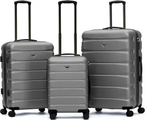 Luggage Sets TSA Lock Silent Double Spinner Wheels Durable Hardside Lightweight Suitcase With 22x14x9 Carry-On Case Maximum Carry On Bag Size For American & United Approved Airlines