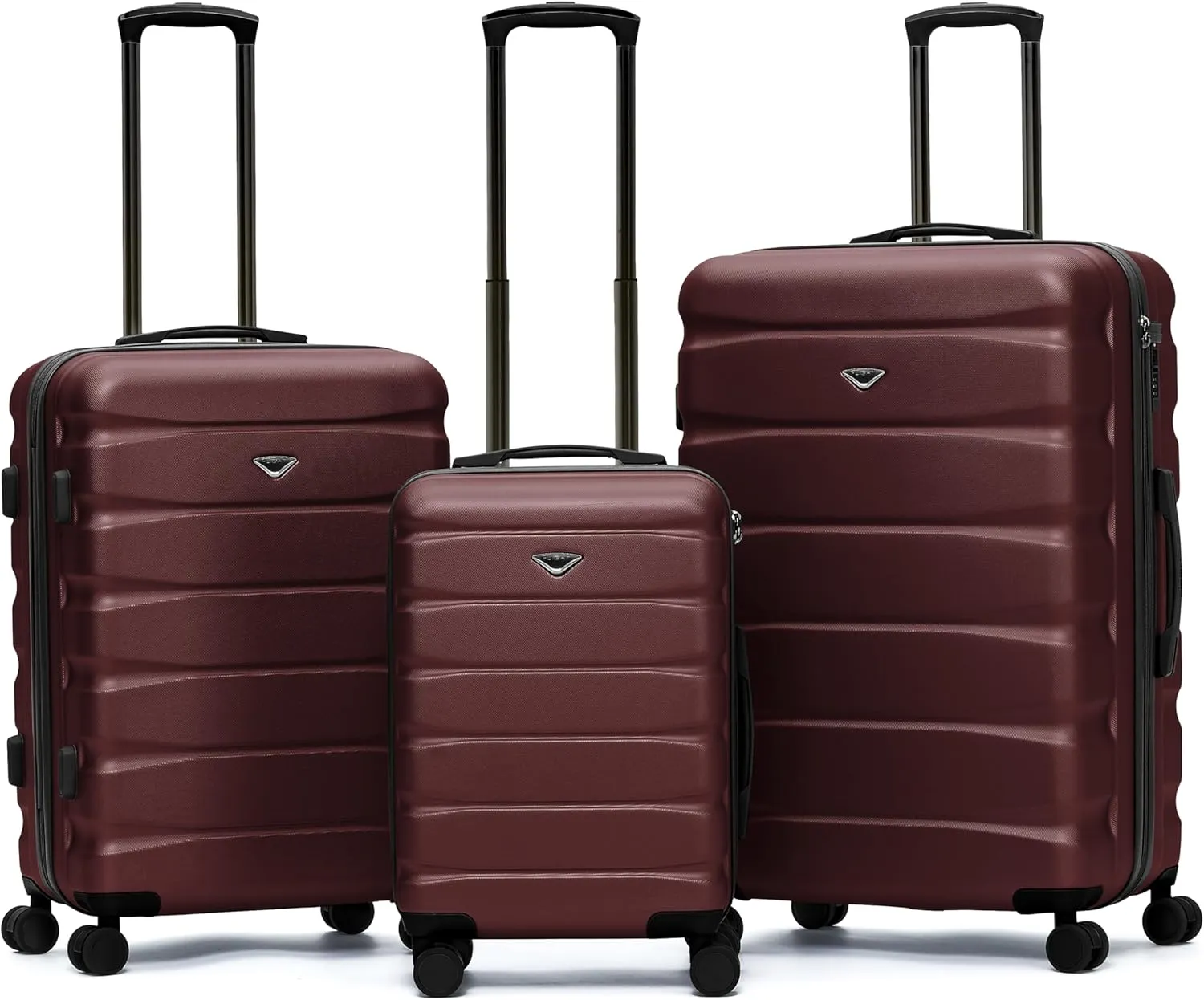 Luggage Sets TSA Lock Silent Double Spinner Wheels Durable Hardside Lightweight Suitcase With 22x14x9 Carry-On Case Maximum Carry On Bag Size For American & United Approved Airlines