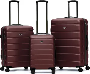 Luggage Sets TSA Lock Silent Double Spinner Wheels Durable Hardside Lightweight Suitcase With 22x14x9 Carry-On Case Maximum Carry On Bag Size For American & United Approved Airlines