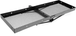 Lund 601010 Universal 20" X 60" Hitch Mounted Steel Cargo Carrier for 2" Receiver, Black
