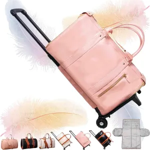 Luxemega Bag, Luxemega Travel Bag, Jenni Bag, Jennibag, Jenni Bag Travel Bag with Wheels (Pink-With wheels)