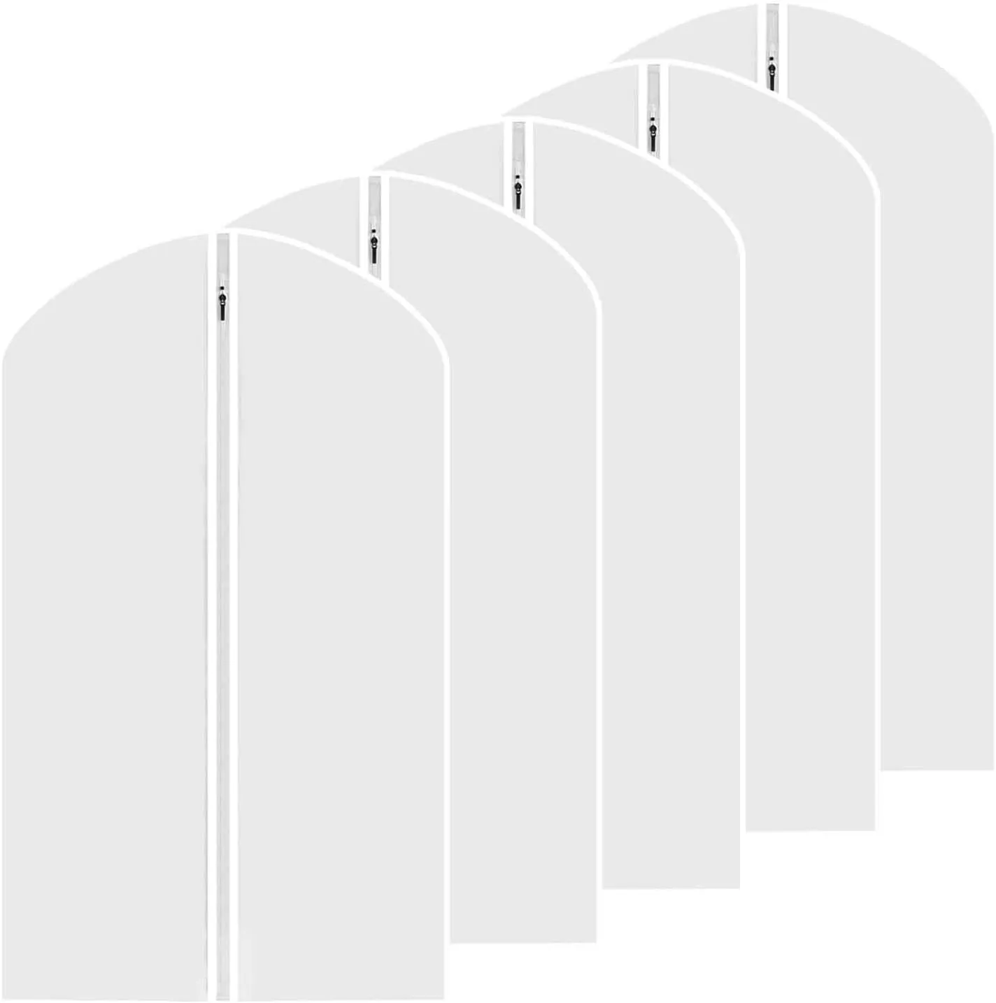 M MOACC Kids Garment Bags Little Girl Dress Bag Clear for Costume with Zipper Set of 5,Small