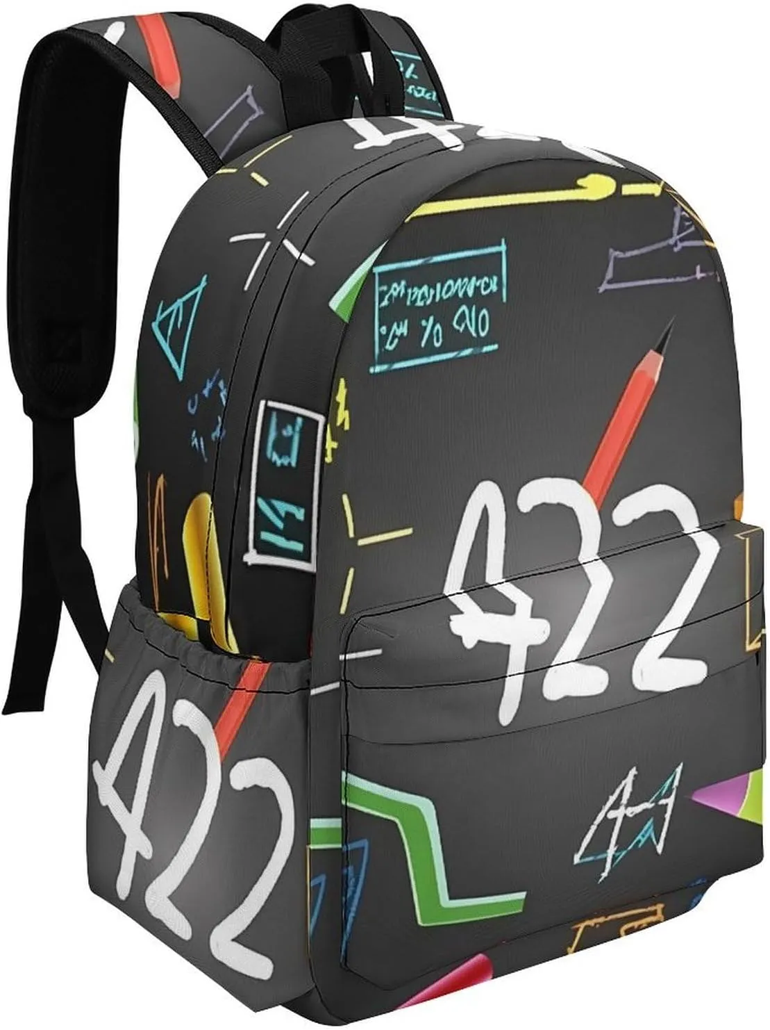 Math Quiz Print Laptop Backpacks Casual Shoulder Bag Travel Daypack Fashion for Men Women