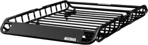 MaxxHaul 70115 46" x 36" x 4-1/2" Roof Rack Rooftop Cargo Carrier Steel Basket, Car Top Luggage Holder for SUV and Pick Up Trucks - 150 lb. Capacity, Black