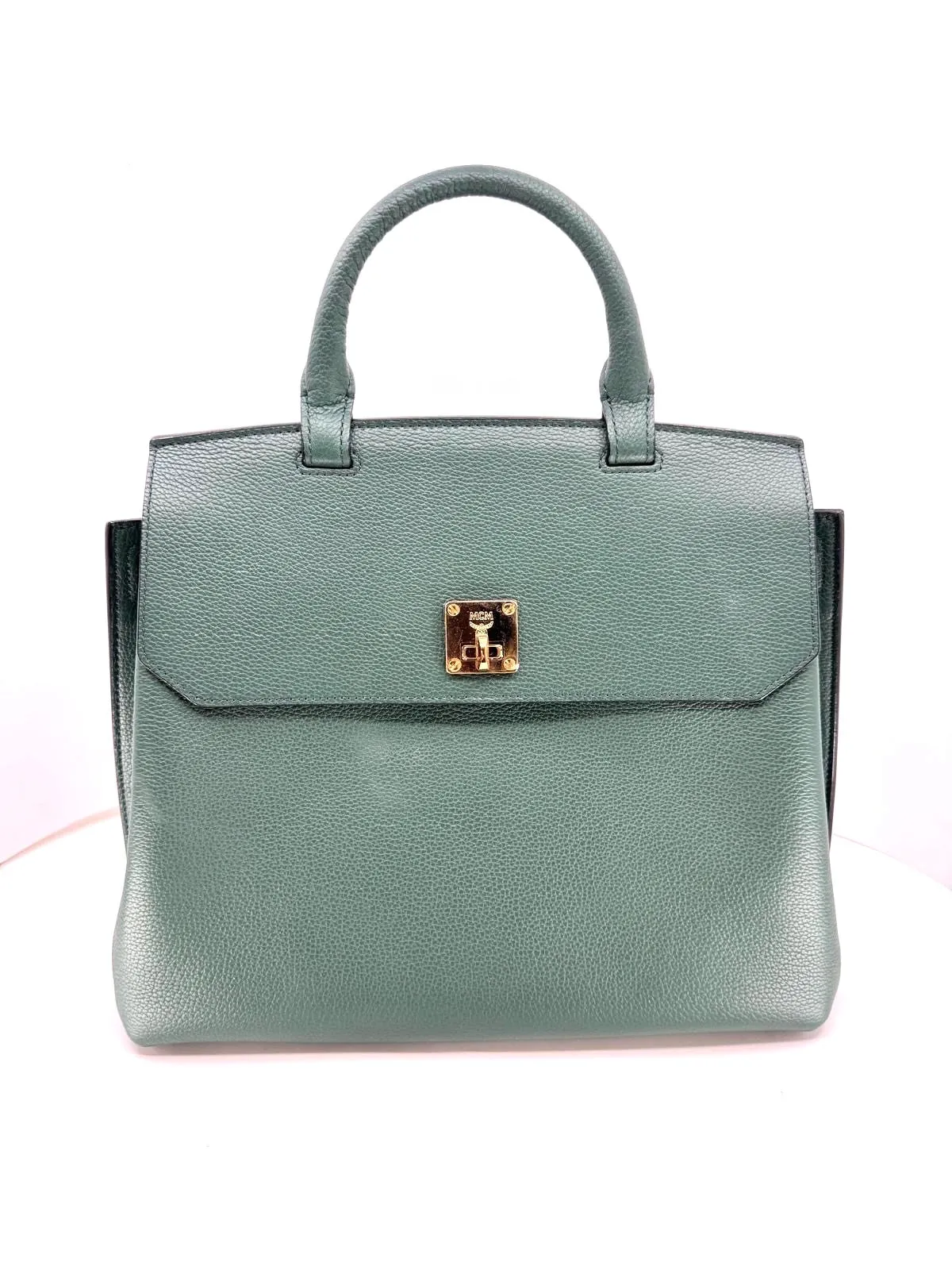 MCM GRAINED CALFSKIN LEATHER LARGE MILLA CONVERTIBLE BACKPACK