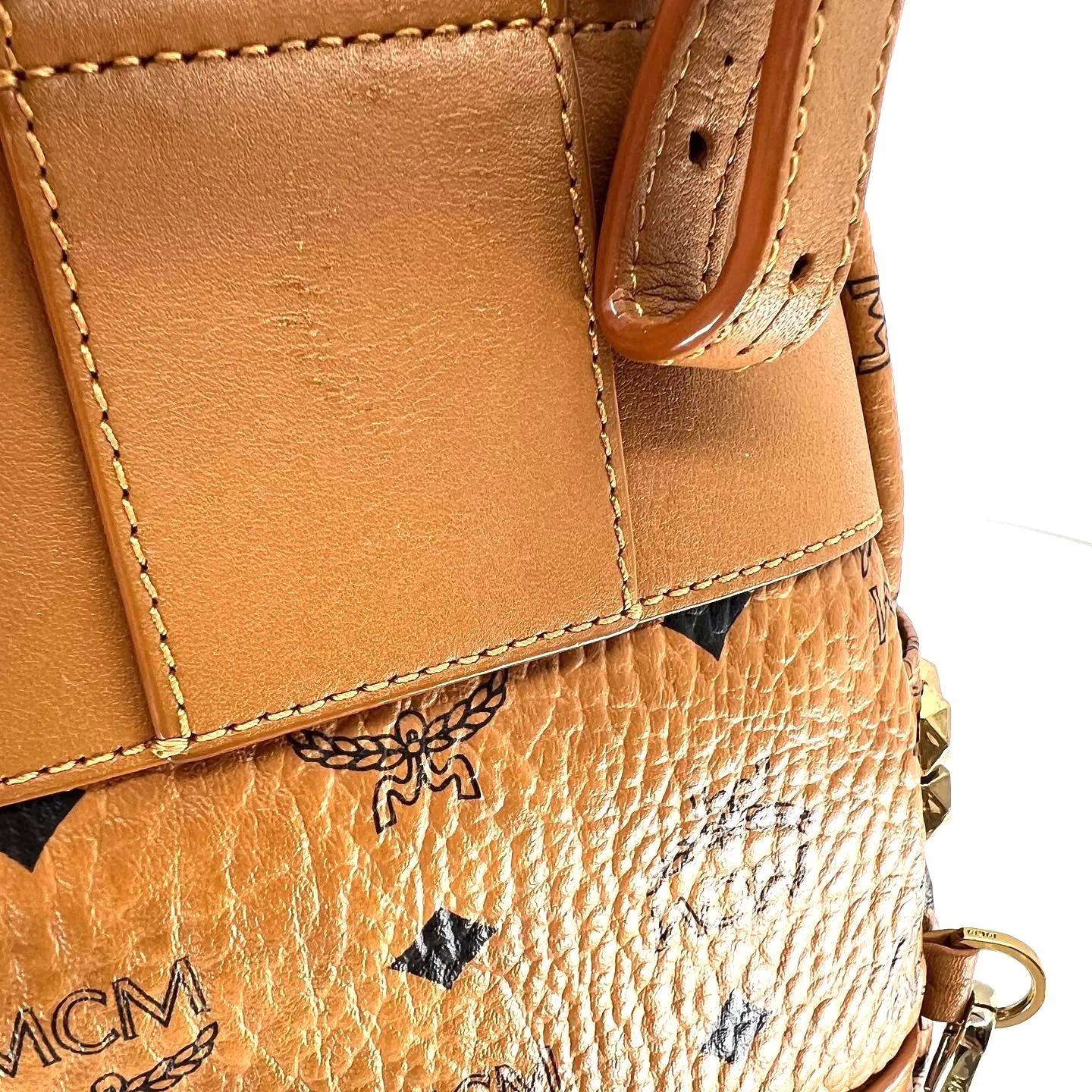 MCM VISETOS SIDE STUD BABY STARK BACKPACK