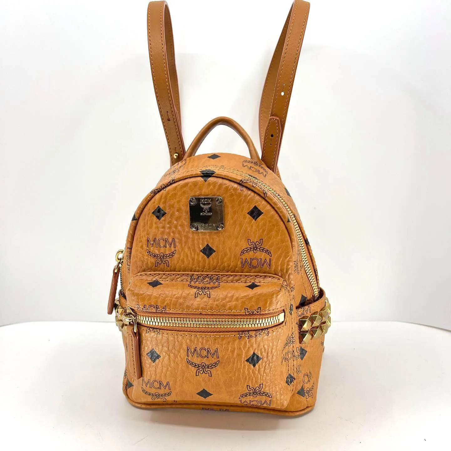 MCM VISETOS SIDE STUD BABY STARK BACKPACK