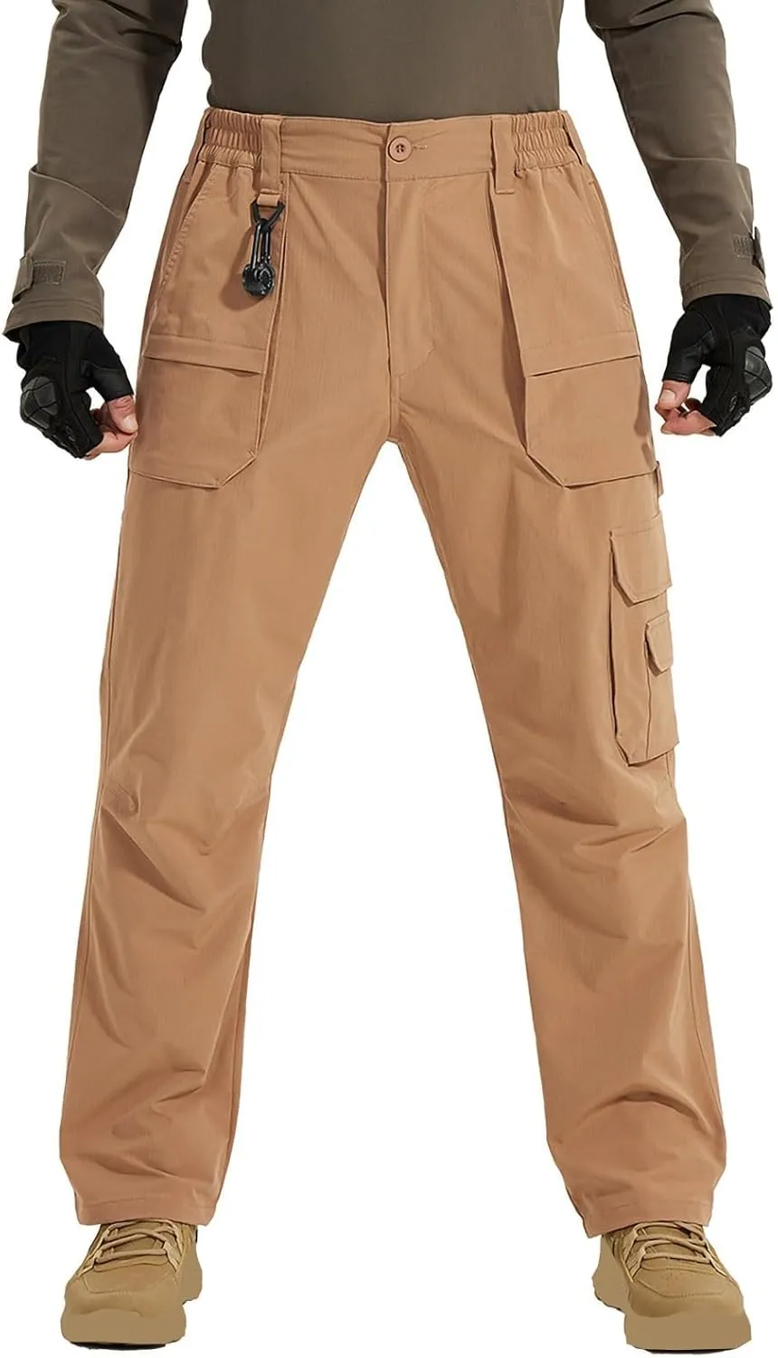 Men Outdoor Cargo Pant Lightweight Tactical Pants Hiking Camping Travel Fish Jogger Classic Fit with Multi Pockets