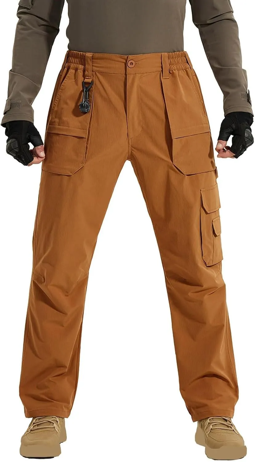 Men Outdoor Cargo Pant Lightweight Tactical Pants Hiking Camping Travel Fish Jogger Classic Fit with Multi Pockets