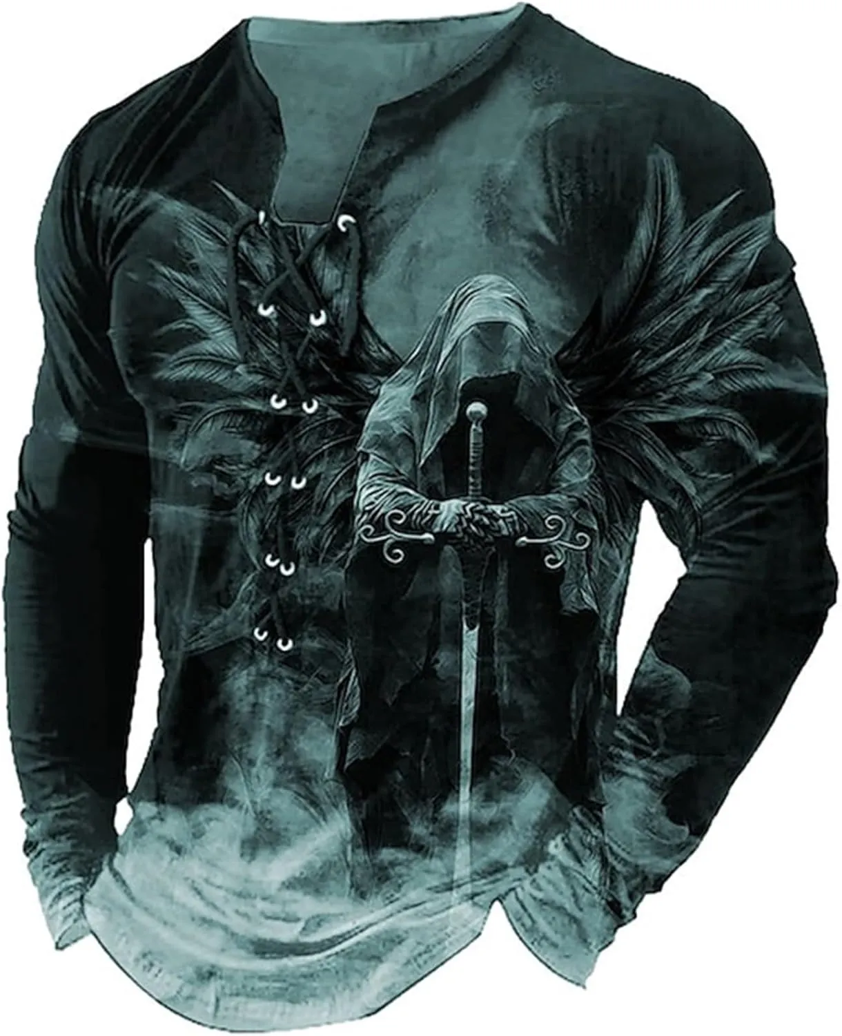 Men Shirt Vintage Hooded Long Sleeve T Shirt Autumn Solid Casual Top for Athletic Running Hiking Men Long Sleeve