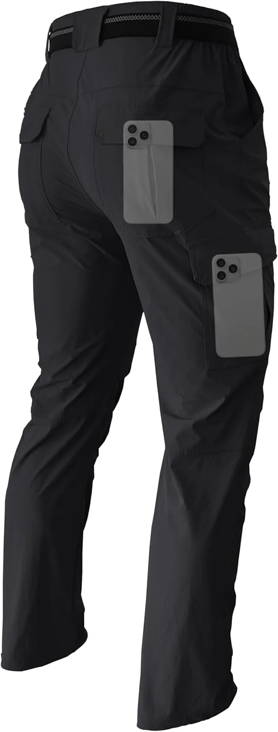 Men's Hiking Cargo Work Pants Lightweight Waterproof Quick Dry Camping Fishing Travel Outdoor Pants