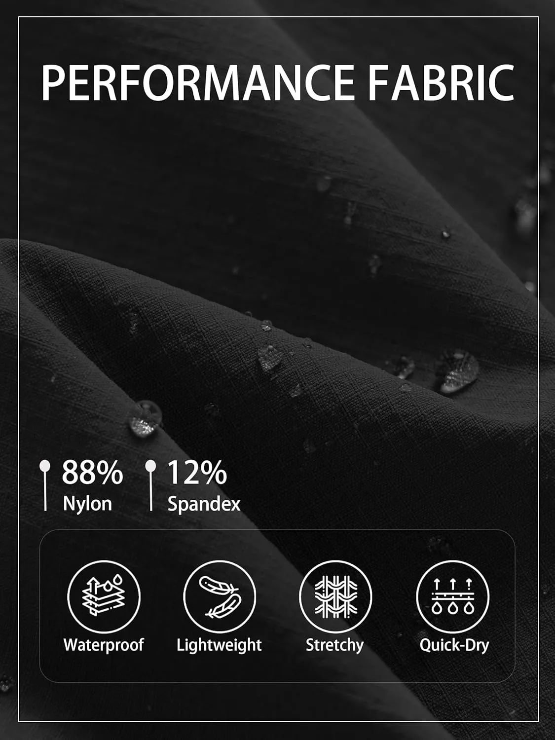 Men's Hiking Cargo Work Pants Lightweight Waterproof Quick Dry Camping Fishing Travel Outdoor Pants